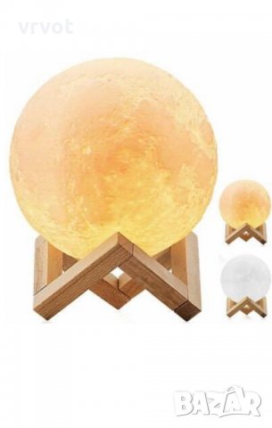 3D Лампа Impostore Луна, LED, Портативнa, 10 см..15-40 лева, 20 см 55 лева, снимка 8 - Настолни лампи - 27627253