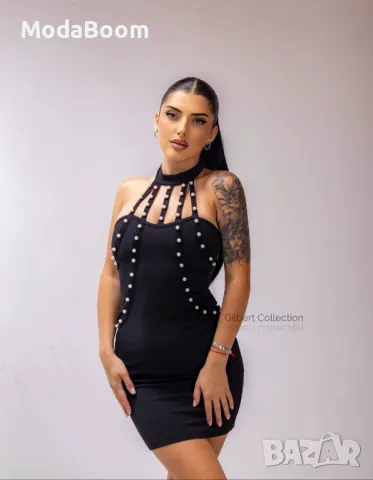 Стилна дамска черна рокля 