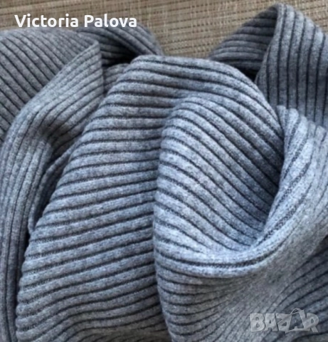 ZARA сив рипс шал XL топъл и супер модерен, снимка 10 - Шалове - 52979561