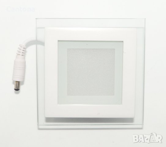 LED панел за вграждане - квадрат, 6W бяла светлина с LED драйвер, снимка 1 - Лампи за таван - 38164707