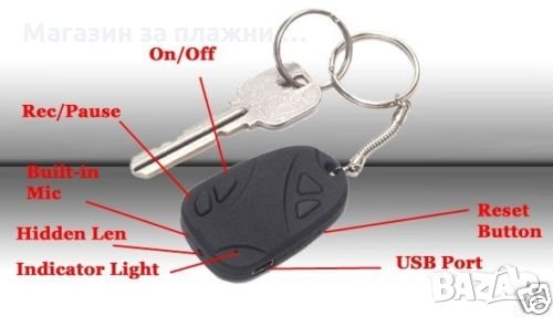 Скрита камера в дистанционно за аларма на кола, снимка 6 - Друга електроника - 28506090