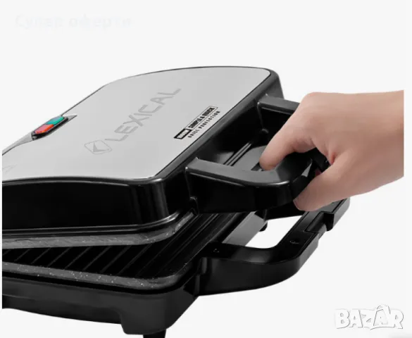 Тостер за сандвичи, Lexical LSM-2520, снимка 5 - Тостери - 49759595