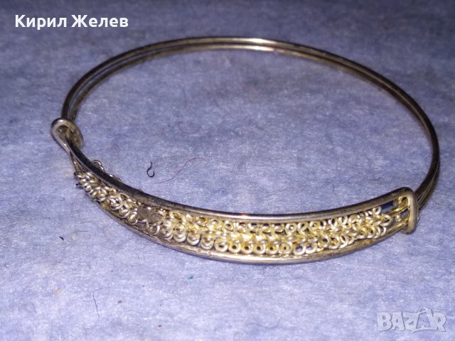 ЗЛАТИСТА ВИНТИДЖ ГРИВНА ИНТЕРЕСЕН ФИЛИГРАНЕН АРТ ДИЗАЙН СТОМАНЕНА НЕРЪЖДАЕМА 38000, снимка 3 - Гривни - 40832180