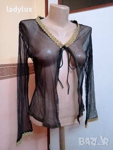 PARIS, Тюлена наметка с ръкави, Размер S. Koд 2103, снимка 4 - Блузи с дълъг ръкав и пуловери - 43300218