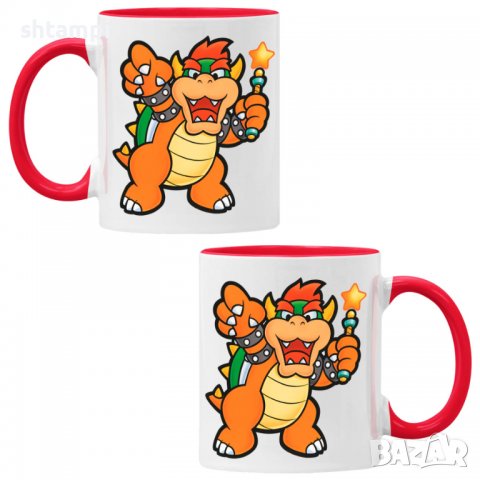 Чаша _Super Mario Bowser,Керамична Чаша, Кафе Чай, Игра,Изненада,Подарък,Повод,Празник,Рожден Ден, снимка 5 - Чаши - 38482223