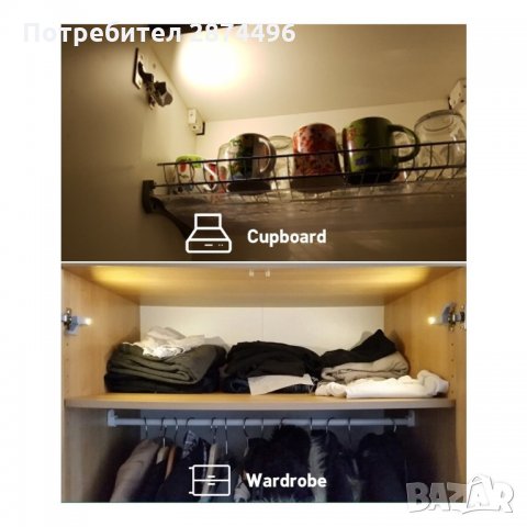 2114 Универсална LED лампа за монтаж върху панта за мебелни вратичкиве, снимка 4 - Лед осветление - 34993494