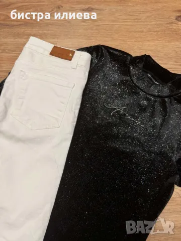 Страхотен лот дънки и блузка Guess, снимка 9 - Детски панталони и дънки - 49348717