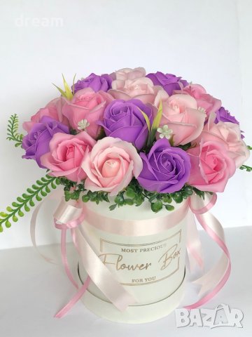 Кутия със сапунени рози, снимка 8 - Романтични подаръци - 35248273