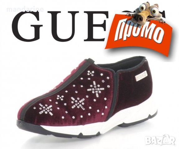 ПРОМО 🍊 GUESS 🍊 Оригинални спортни обувки в бордо с декоративни камъни 39 и 40 номер нови с кутия, снимка 10 - Дамски ежедневни обувки - 21099827