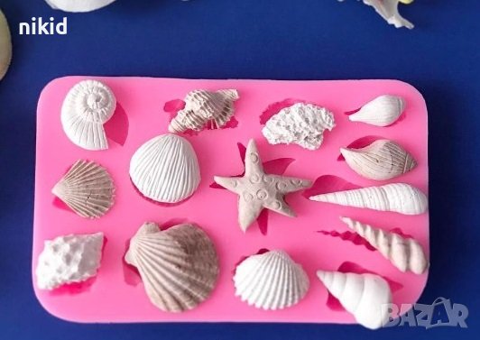 Микс рапани рапанчета миди мида рапан морски силиконов молд форма фондан декор 