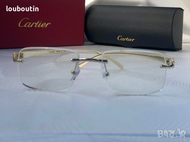 Cartier Мъжки слънчеви очила правоъгълни 3 цвята черни кафяви прозрачни, снимка 13 - Слънчеви и диоптрични очила - 51739017