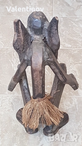 Старинна африканска скулптура , снимка 4 - Антикварни и старинни предмети - 53584734