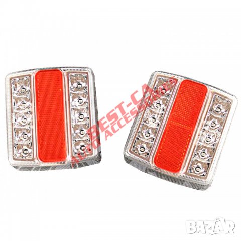 LED стопове с пет функции подходящи за ремаркета и колесари с магнит и кабел, снимка 3 - Части - 38252598