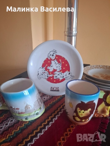 детски чиния и чаши