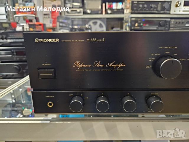 Усилвател Pioneer A-656 Mark II Две по 95 вата. В отлично техническо и визуално състояние., снимка 3 - Ресийвъри, усилватели, смесителни пултове - 51730793
