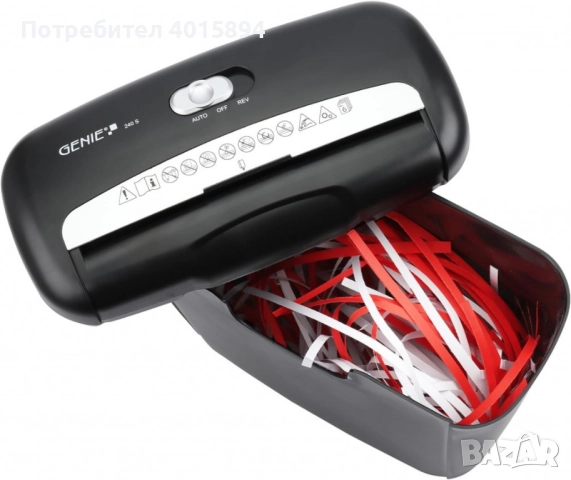Професионален шредер за документи Genie 240S за унищожаване на документи, харти, снимка 4 - Видеокарти - 52180337