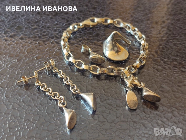 Дамски сребърен комплект, снимка 2 - Бижутерийни комплекти - 53148816