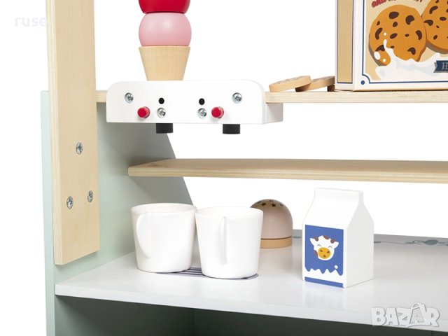 НОВО! Детски дървен магаззин щанд Кафе-бар и сладолед, снимка 9 - Играчки за стая - 43515997