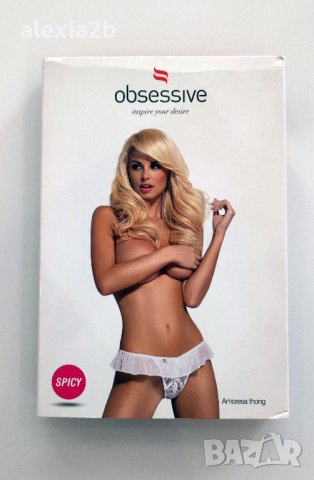 Секси бели прашки на марка OBSESSIVE - Оригинал, снимка 2 - Бельо - 43396767