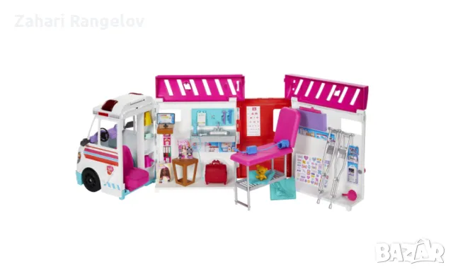 Мобилна клиника за грижи Barbie You Can Be, снимка 3 - Кукли - 50051574