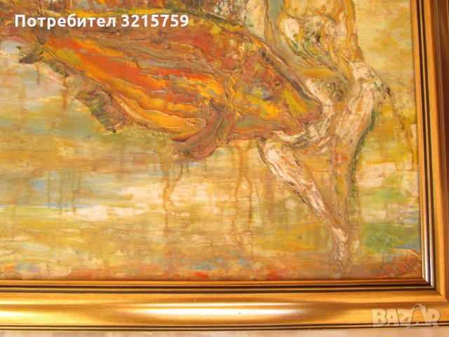 Картина масло,платно , подписана, 60х50см, снимка 9 - Картини - 35501794