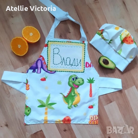 Детски готварски комплект от шапка и престилка , снимка 5 - Други - 52394783