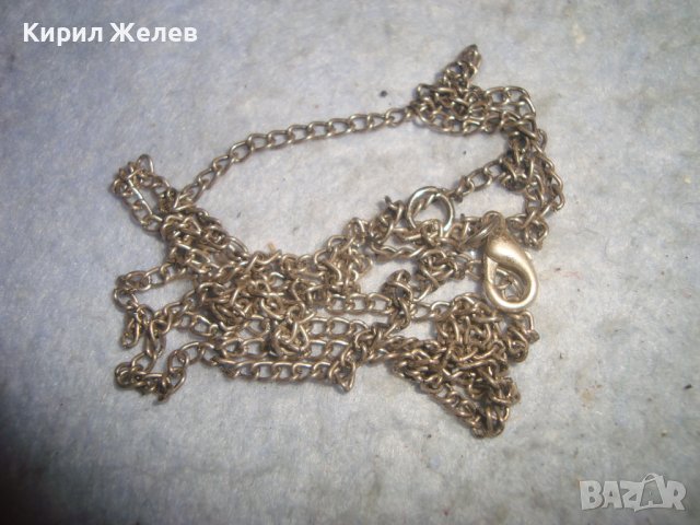 ДЪЛГА СТАРА СТОМАНЕНА СРЕБРИСТА ВЕРИЖКА СИНДЖИРЧЕ КОЛИЕ 26748, снимка 3 - Колиета, медальони, синджири - 37793686