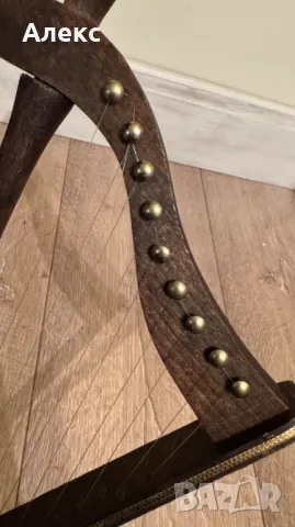 Винтидж дървена арфа, 43см, снимка 4 - Антикварни и старинни предмети - 49380795