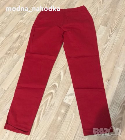 Червен дамски панталон Flora, размер M, снимка 3 - Панталони - 35162896