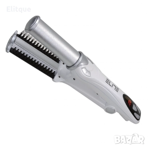 Преса за коса и къдрици ELITE HSB-0462 2 в 1 с мощност 40W. LCD дисплей, керамичен цилиндър, снимка 5 - Друга електроника - 52853936
