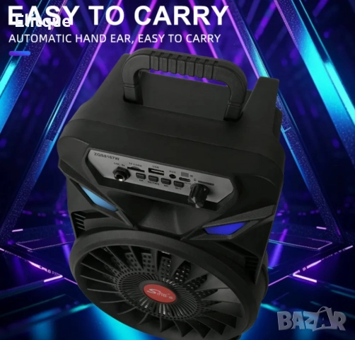 Преносима безжична тонколона 8" с микрофон, снимка 9 - Друга електроника - 52820020