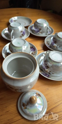 Винтидж порцеланов сервиз "Дружковка" (СССР, 1970-те) - безупречно състояние, снимка 7 - Сервизи - 53393336