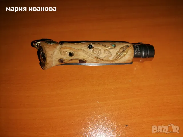 Opinel 08 уникат гравирана дръжка с камъни, снимка 2 - Други - 48632953