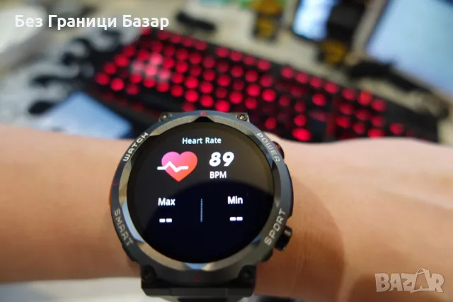 Нов черен Смарт часовник Фитнес гривна Тракер на активност, сън, снимка 4 - Смарт гривни - 49092938