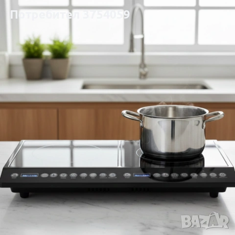 Двоен индукционен котлон Home Star HS-IND2002, снимка 2 - Котлони - 53078950