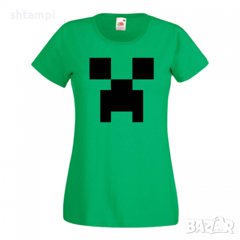 Дамска тениска Creeper Face 1 майнкрафт Minecraft,Игра,Забавление,подарък,Изненада,Рожден Ден., снимка 9 - Тениски - 36520486