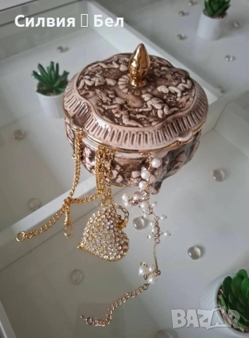 Винтидж кутия Италианска керамика , снимка 2 - Антикварни и старинни предмети - 52238532