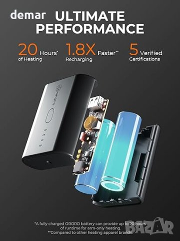 ORORO Дамско яке с отопление и на ръцете, 5 топлинни зони, М, черно, снимка 5 - Якета - 43761076