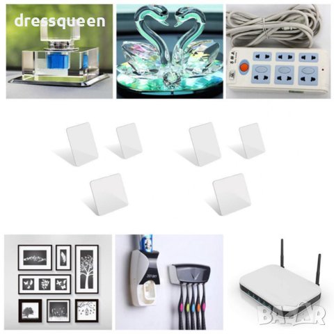 3149 Прозрачни самозалепващи стикери за закрепване на предмети към гладки повърхности Комплект 5 или, снимка 10 - Други стоки за дома - 44128283