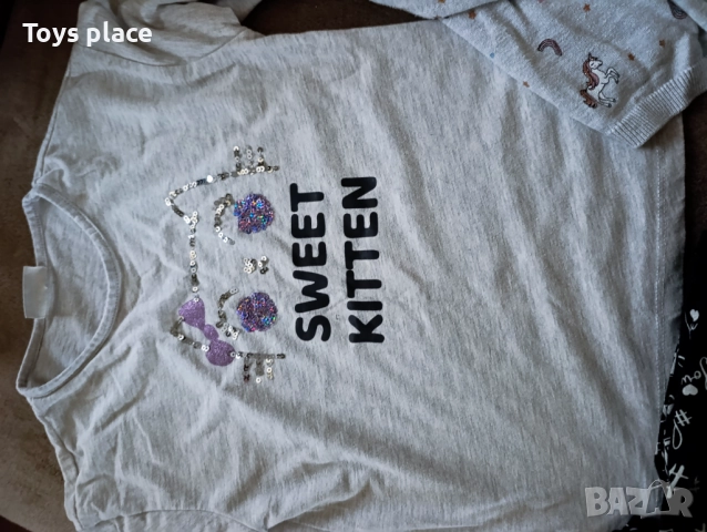 Лот 122/128 Блузка, жилетка, клин, пижама, снимка 3 - Детски комплекти - 52343040