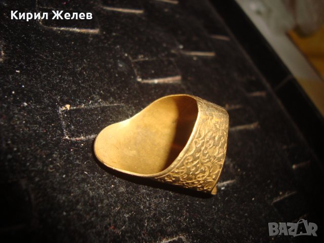 СТАРИНЕН КРАСИВО ОРНАМЕНТИРАН БРОНЗОВ ОРИЕНТАЛСКИ ПРЪСТЕН МАЙСТОРСКА ИЗРАБОТКА 21130, снимка 10 - Антикварни и старинни предмети - 32659284