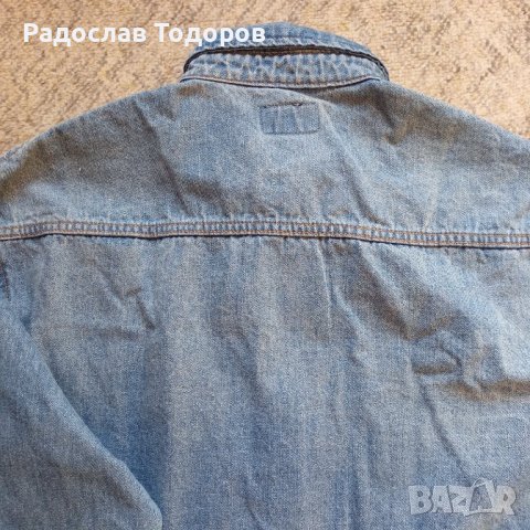Синя мъжка дънкова риза  "H-M", снимка 7 - Ризи - 38624159