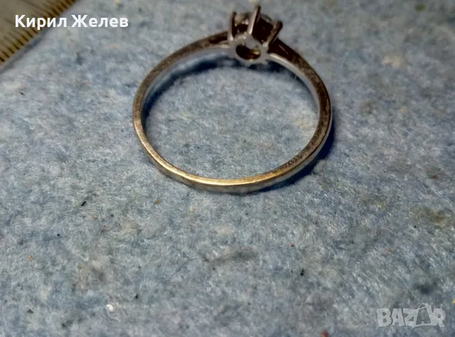 СКЪПОЦЕНЕН ГОДЕЖЕН СРЕБЪРЕН ПРЪСТЕН СРЕБРО ВИСОКА ПРОБА с БЯЛА ПОЗЛАТА и ЕДЪР ФАСЕТИРАН ЦИРКОН 44354, снимка 12 - Пръстени - 49144564