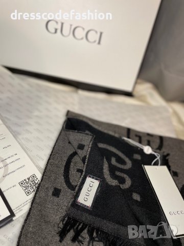 Мъжки луксозен шал с кутия реплика Gucci , снимка 3 - Шалове - 43718029