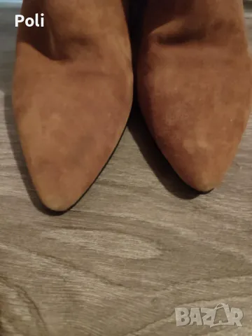 Боти Естествен велур, снимка 4 - Дамски боти - 48158258