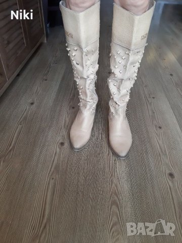 Кожени,летни ботуши.