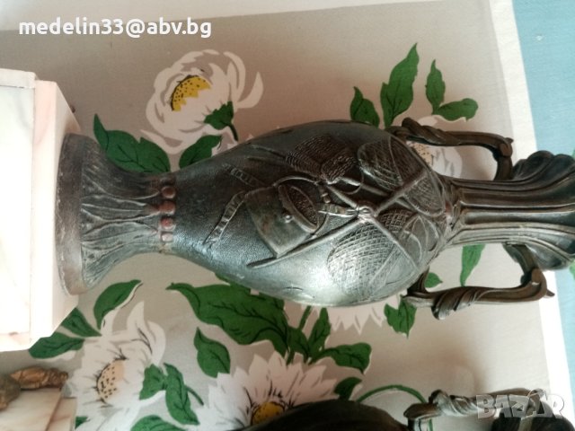 Стари 1870 г. трофейни вази ловна тематика английски, снимка 4 - Антикварни и старинни предмети - 40364198