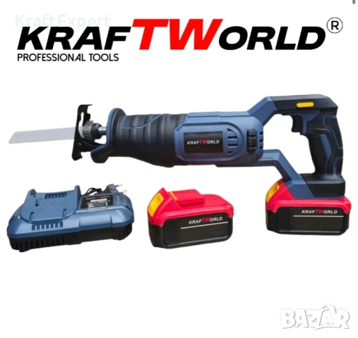 Професионален Акумулаторен Саблен Трион KraftWorld + 3 ножчета, снимка 4 - Други инструменти - 50482668