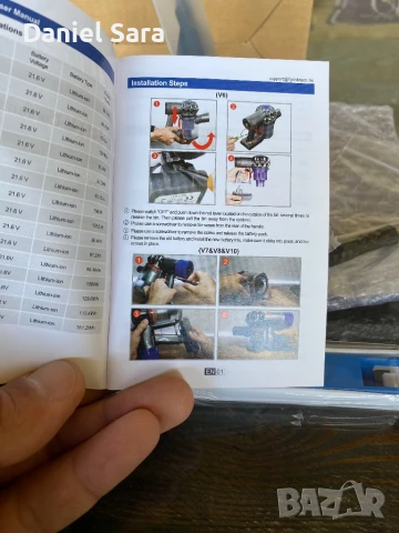 Dyson - Батерия за прахосмукачка “Dyson V7,V8,V10”, снимка 2 - Прахосмукачки - 50489219