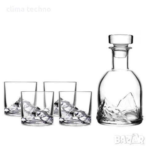 Комплект чаши и бутилка за уиски LIITON Everest 5 части, снимка 1